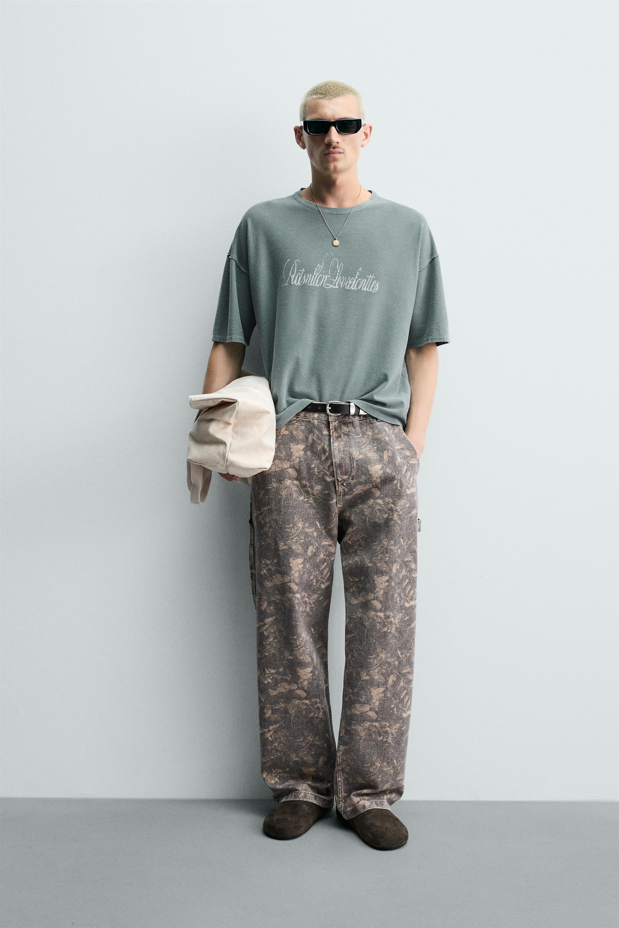 KNIT SPRAY PRINT T-SHIRT